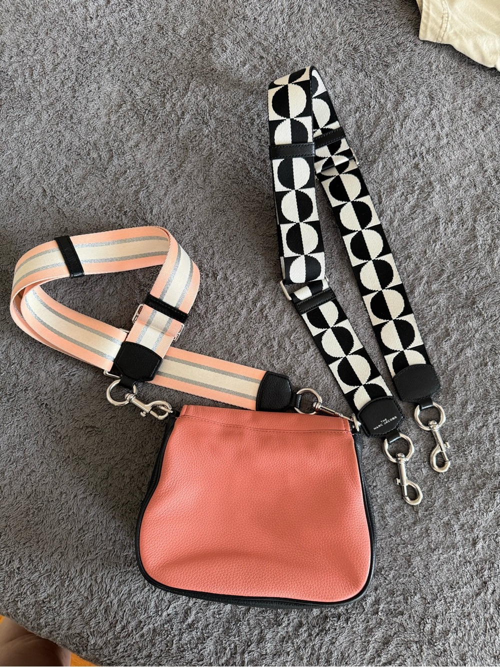 Marc Jacobs Empire City Flap Crossbody Bag - Colorblock Pink/Gray+extra strap - Picture 4 of 11
